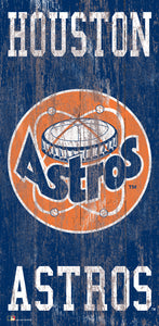Houston Astros Heritage Logo Wood Sign - 6"x12"