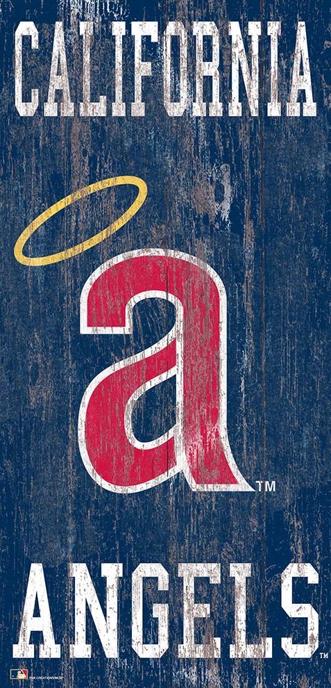 Los Angeles Angels  Heritage Logo Wood Sign - 6