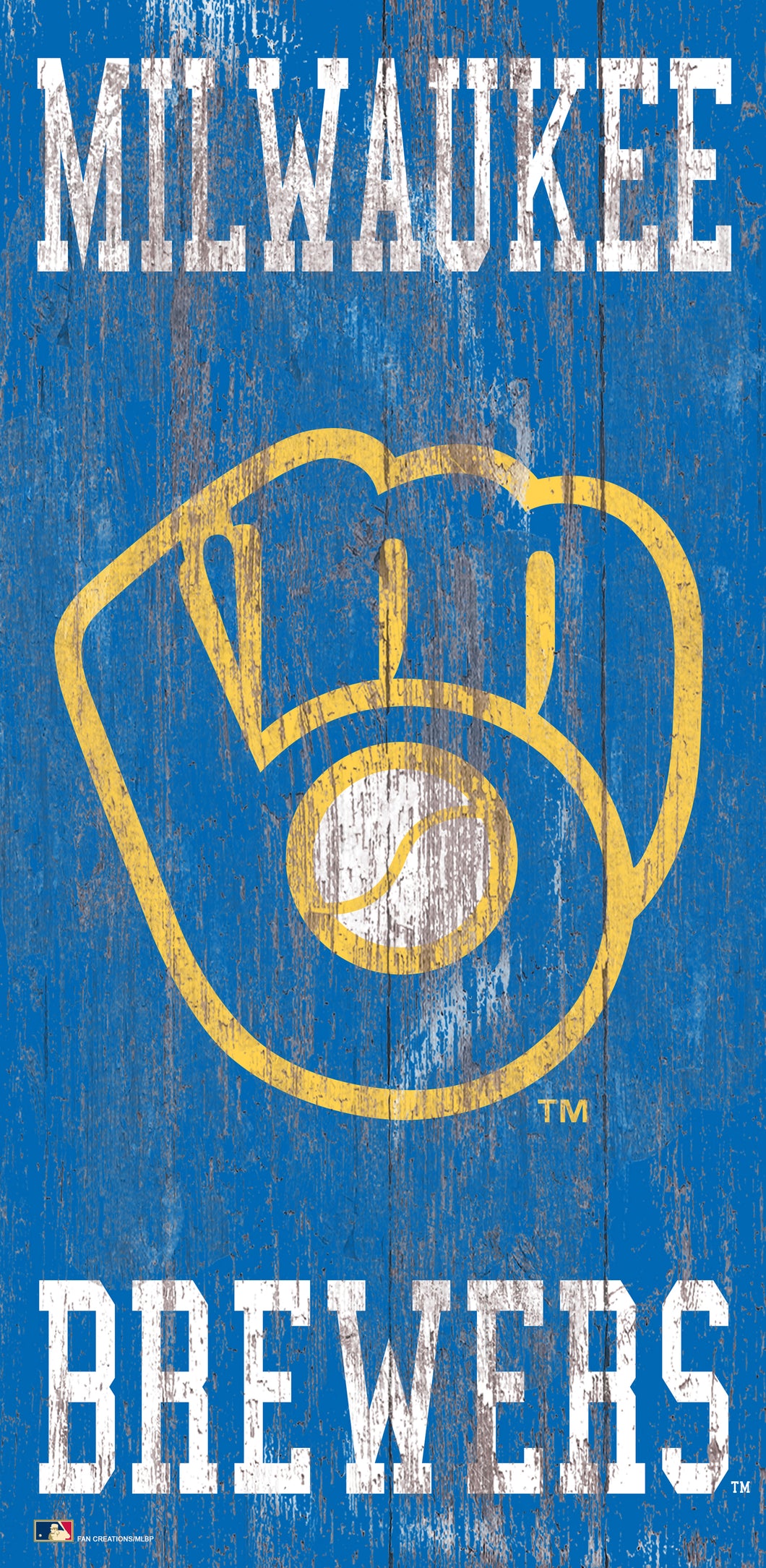 Milwaukee Brewers Heritage Logo Wood Sign - 6