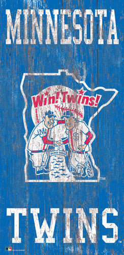 Minnesota Twins  Heritage Logo Wood Sign - 6