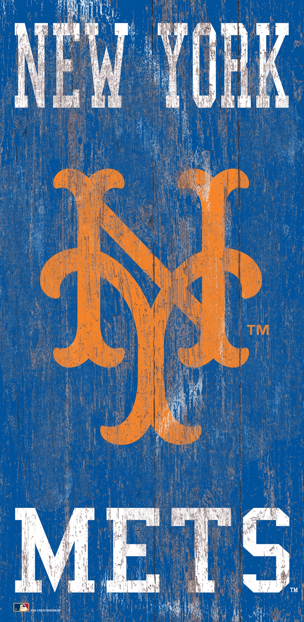 New York Mets Heritage Logo Wood Sign - 6