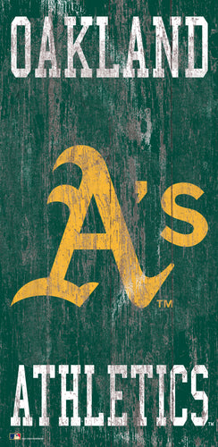 Oakland Athletics Heritage Logo Wood Sign - 6