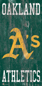 Oakland Athletics Heritage Logo Wood Sign - 6"x12"
