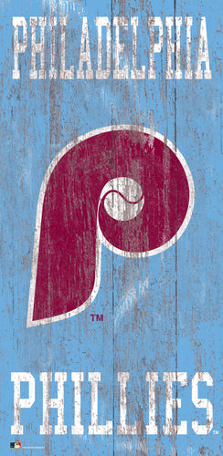 Philadelphia Phillies Heritage Logo Wood Sign - 6
