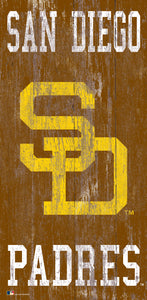 San Diego Padres Heritage Logo Wood Sign - 6"x12"