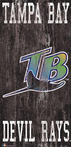 Tampa Bay Rays Heritage Logo Wood Sign - 6"x12"