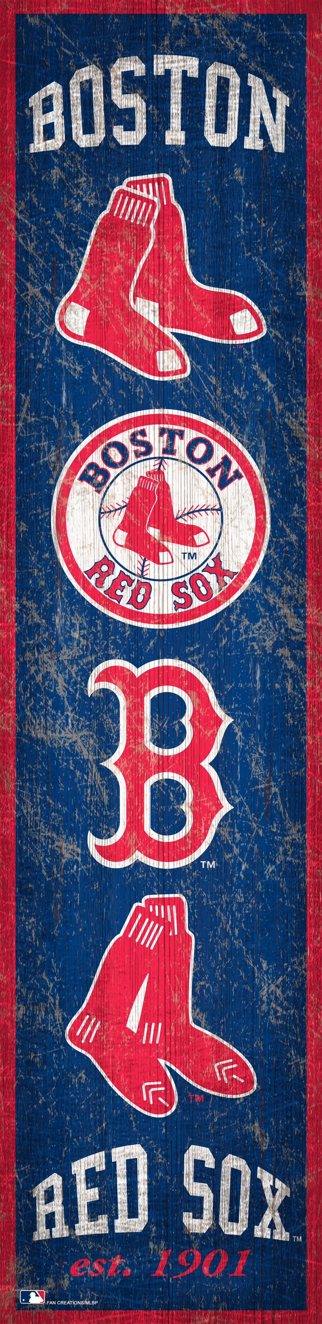 Boston Red Sox Heritage Banner Wood Sign - 6