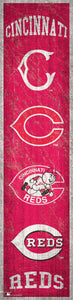 Cincinnati Reds Heritage Banner Wood Sign - 6"x24"