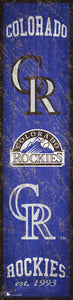 Colorado Rockies Heritage Banner Wood Sign - 6"x24"