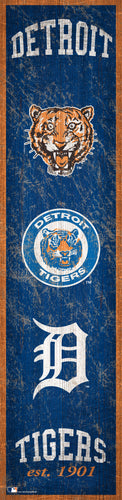 Detroit Tigers Heritage Banner Wood Sign - 6