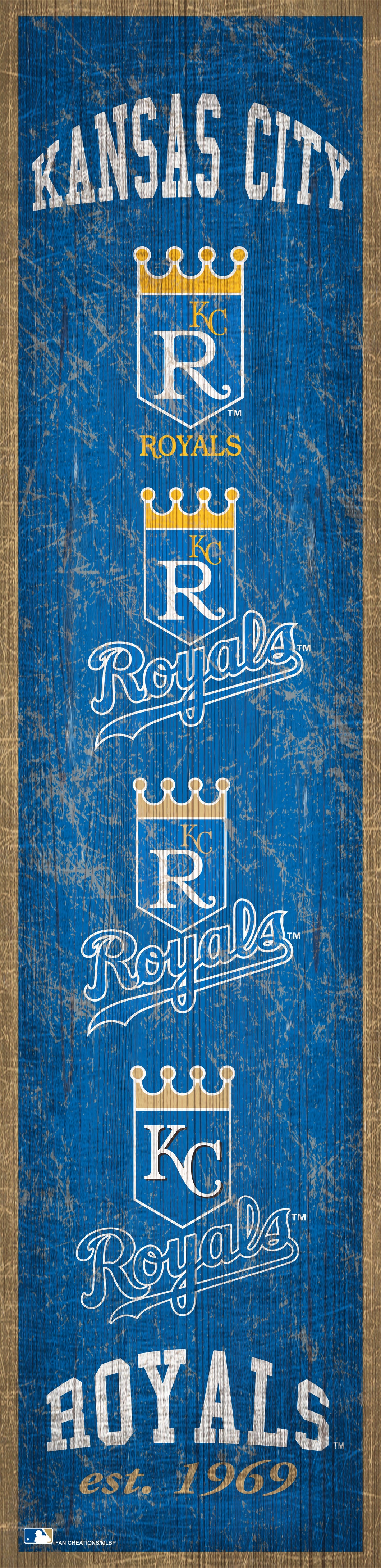 Kansas City Royals Heritage Banner Wood Sign - 6