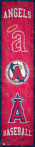 Los Angeles Angels Heritage Banner Wood Sign - 6"x24"
