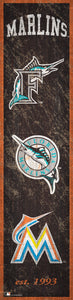 Miami Marlins Heritage Banner Wood Sign - 6"x24"