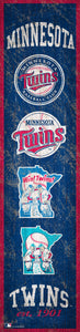 Minnesota Twins Heritage Banner Wood Sign - 6"x24"
