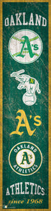 Oakland Athletics Heritage Banner Wood Sign - 6"x24"