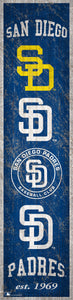 San Diego Padres Heritage Banner Wood Sign - 6"x24"