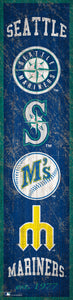 Seattle Mariners Heritage Banner Wood Sign - 6"x24"