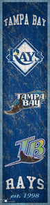 Tampa Bay Rays Heritage Banner Wood Sign - 6"x24"