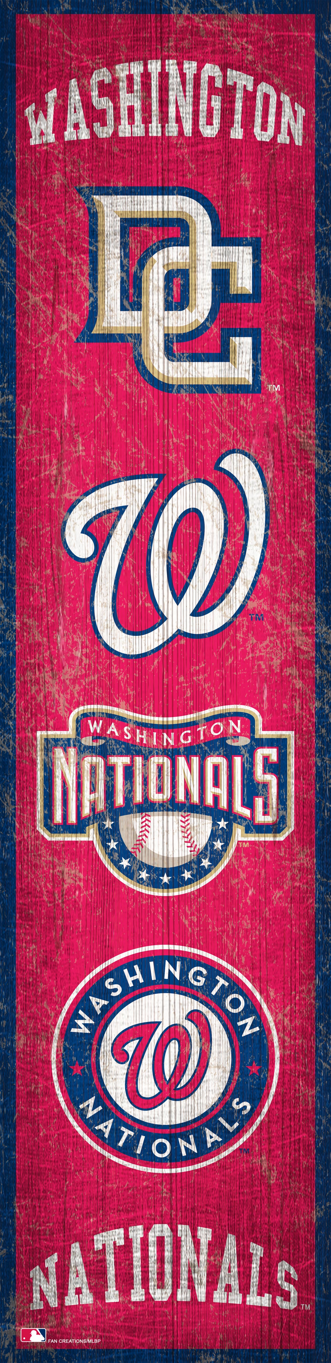 Washington Nationals Heritage Banner Wood Sign - 6