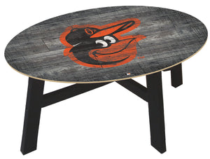 Baltimore Orioles Distressed Wood Coffee Table