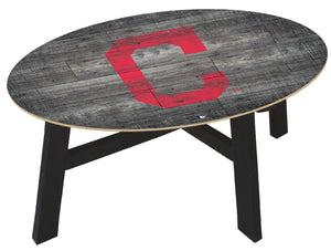 Cleveland Indians Distressed Wood Coffee Table