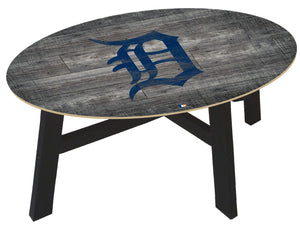 Detroit Tigers Distressed Wood Coffee Table