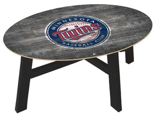 Minnesota Twins  Distressed Wood Coffee Table