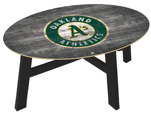 Oakland Athletics Distressed Wood Coffee Table
