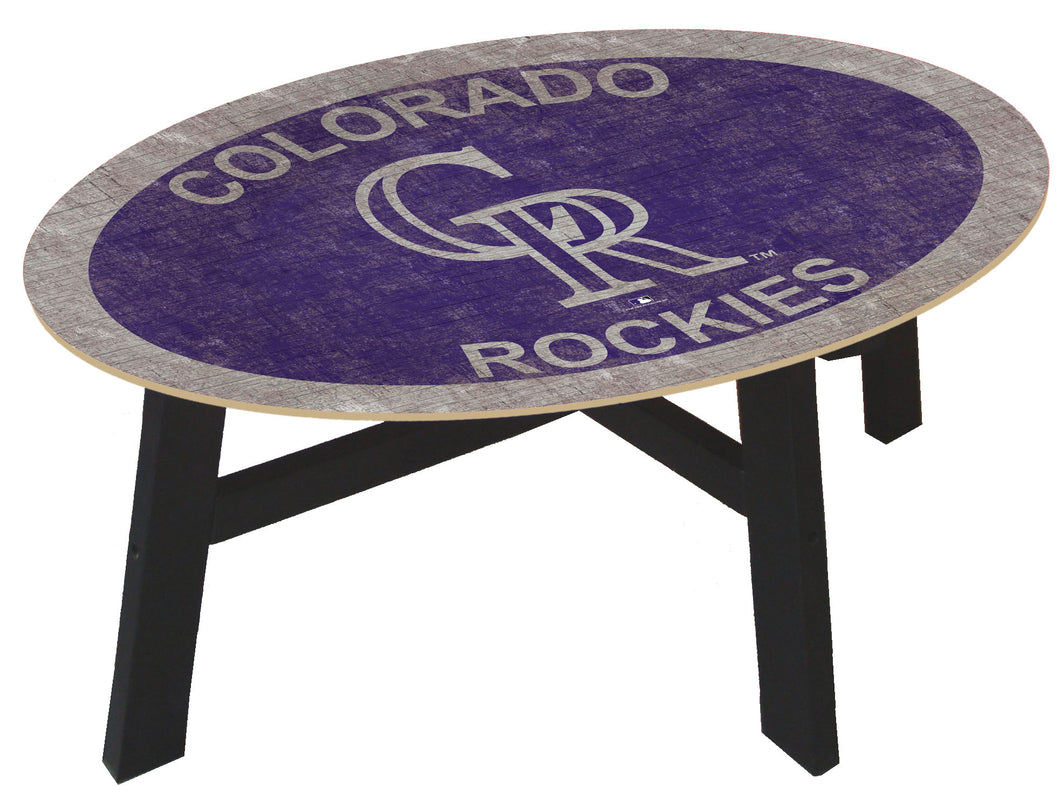 Colorado Rockies Logo Coffee Table