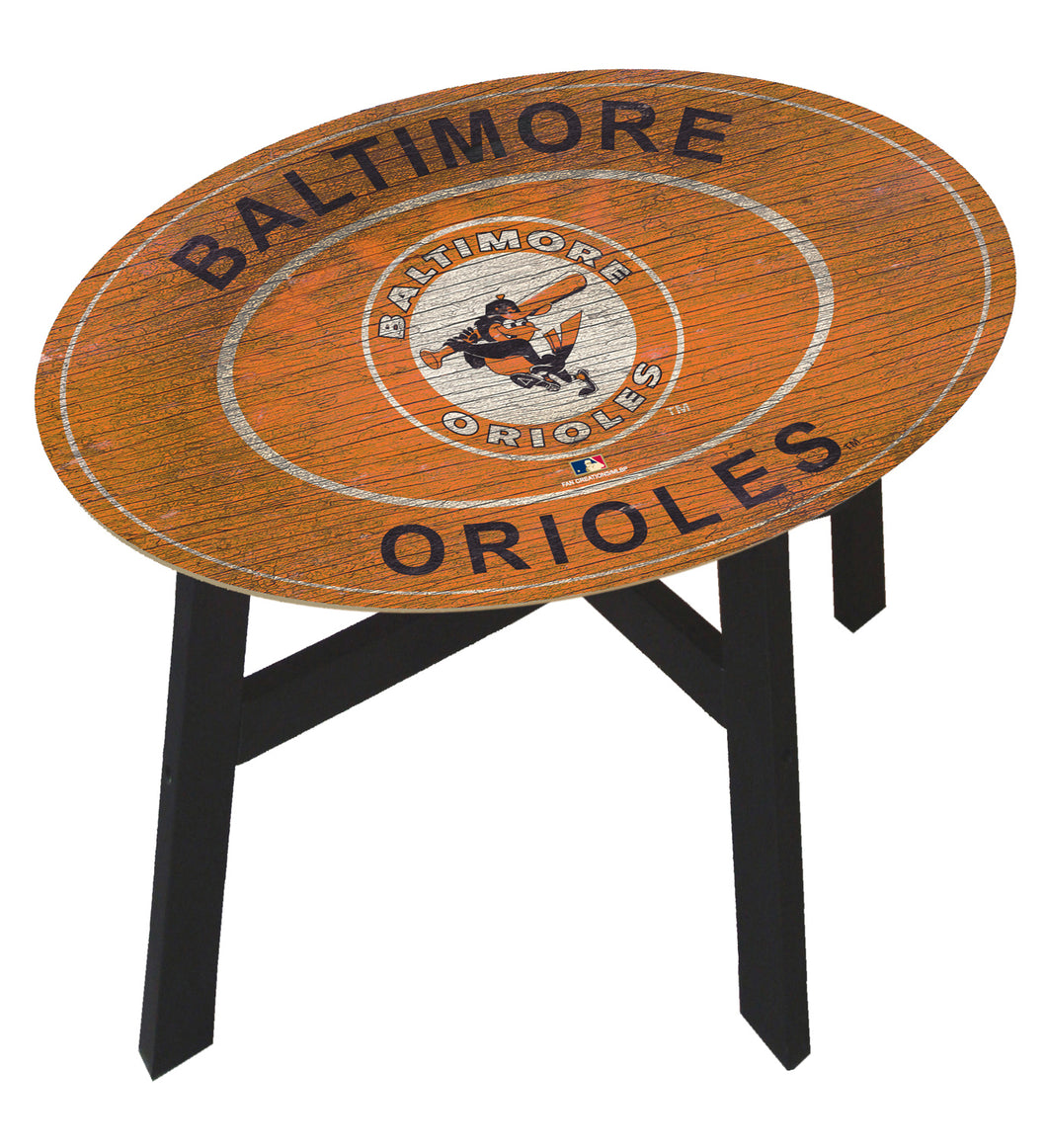 Baltimore Orioles Heritage Logo Wood Side Table
