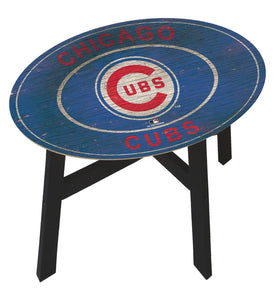 Chicago Cubs Heritage Logo Wood Side Table