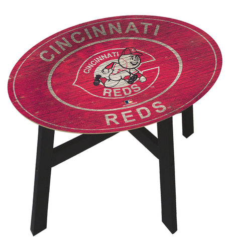 Cincinnati Reds Heritage Logo Wood Side Table