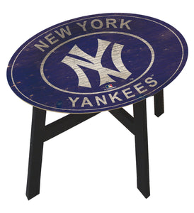 New York Yankees Heritage Logo Wood Side Table