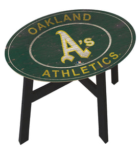 Oakland Athletics Heritage Logo Wood Side Table