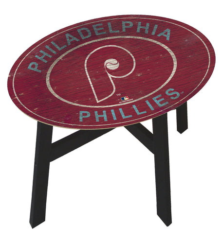 Philadelphia Phillies Heritage Logo Wood Side Table