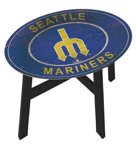 Seattle Mariners Heritage Logo Wood Side Table