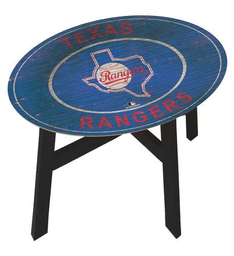 Texas Rangers Heritage Logo Wood Side Table