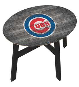 Chicago Cubs Distressed Logo Wood Side Table