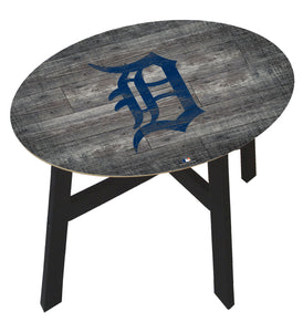 Detroit Tigers Distressed Logo Wood Side Table