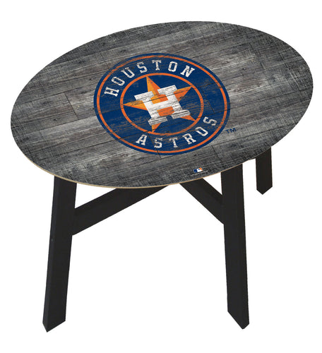 Houston Astros Distressed Logo Wood Side Table