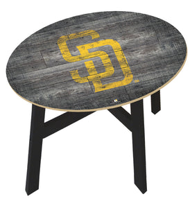 San Diego Padres Distressed Logo Wood Side Table