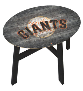 San Francisco Giants Distressed Logo Wood Side Table