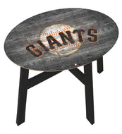San Francisco Giants Distressed Logo Wood Side Table