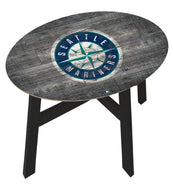 Seattle Mariners Distressed Logo Wood Side Table