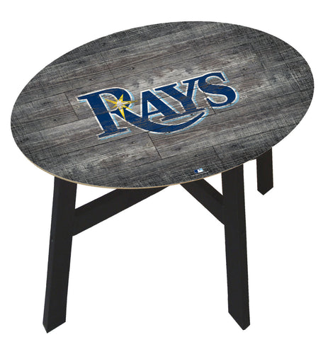 Tampa Bay Rays Distressed Logo Wood Side Table