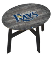 Tampa Bay Rays Distressed Logo Wood Side Table
