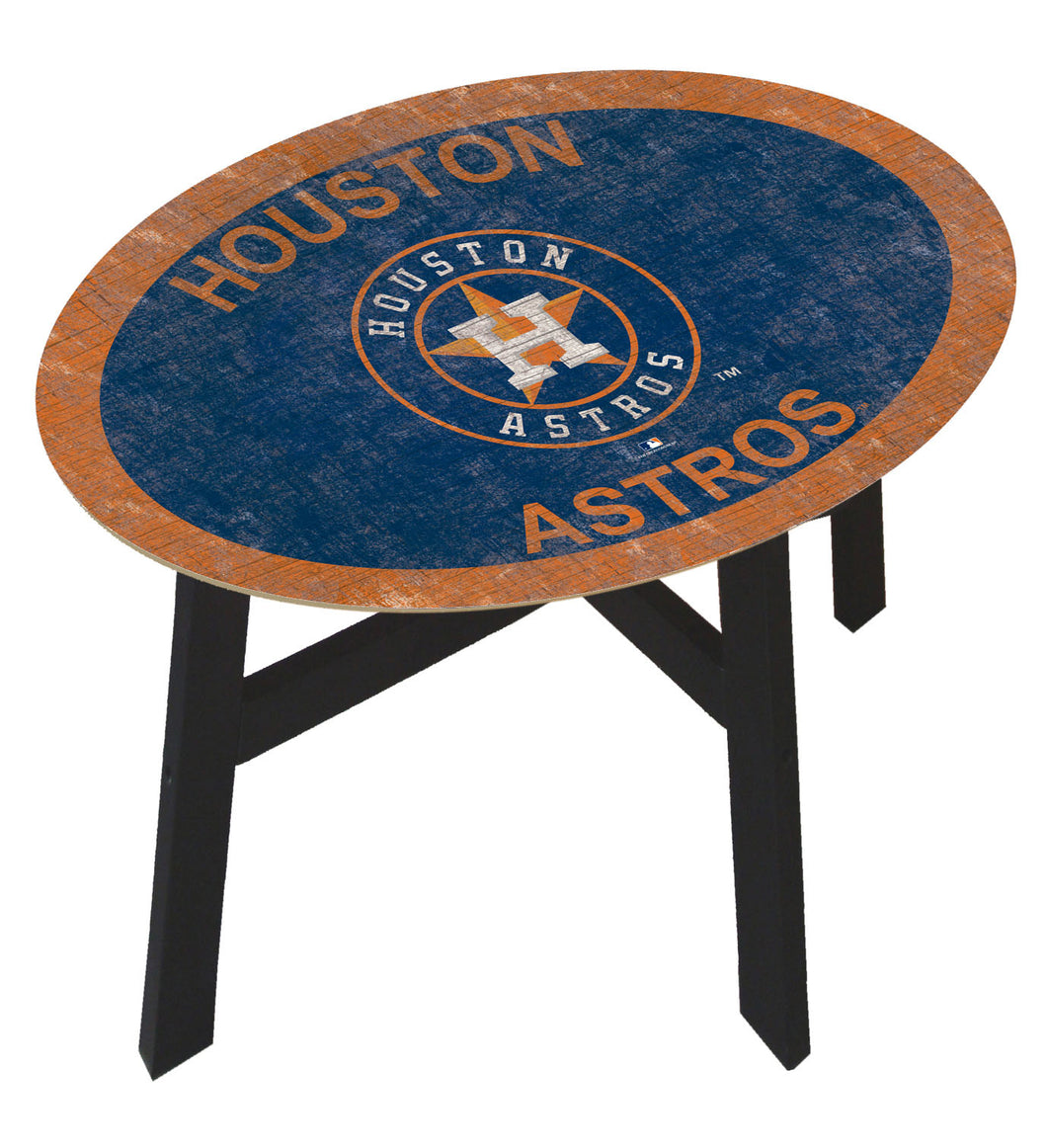 Houston Astros Team Color Wood Side Table