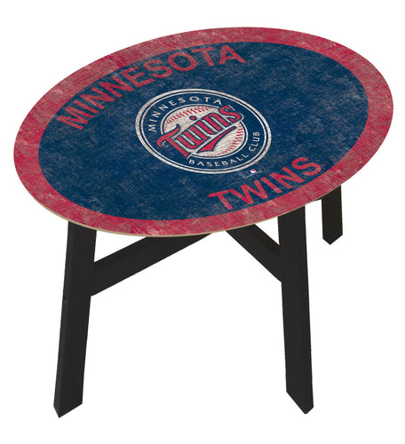 Minnesota Twins Team Color Wood Side Table