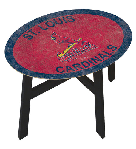 St. Louis Cardinals Team Color Wood Side Table