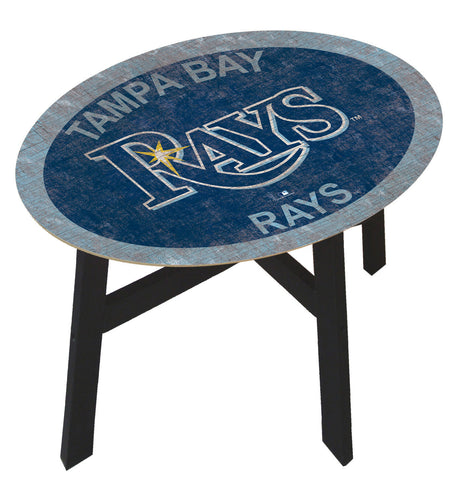 Tampa Bay Rays Team Color Wood Side Table